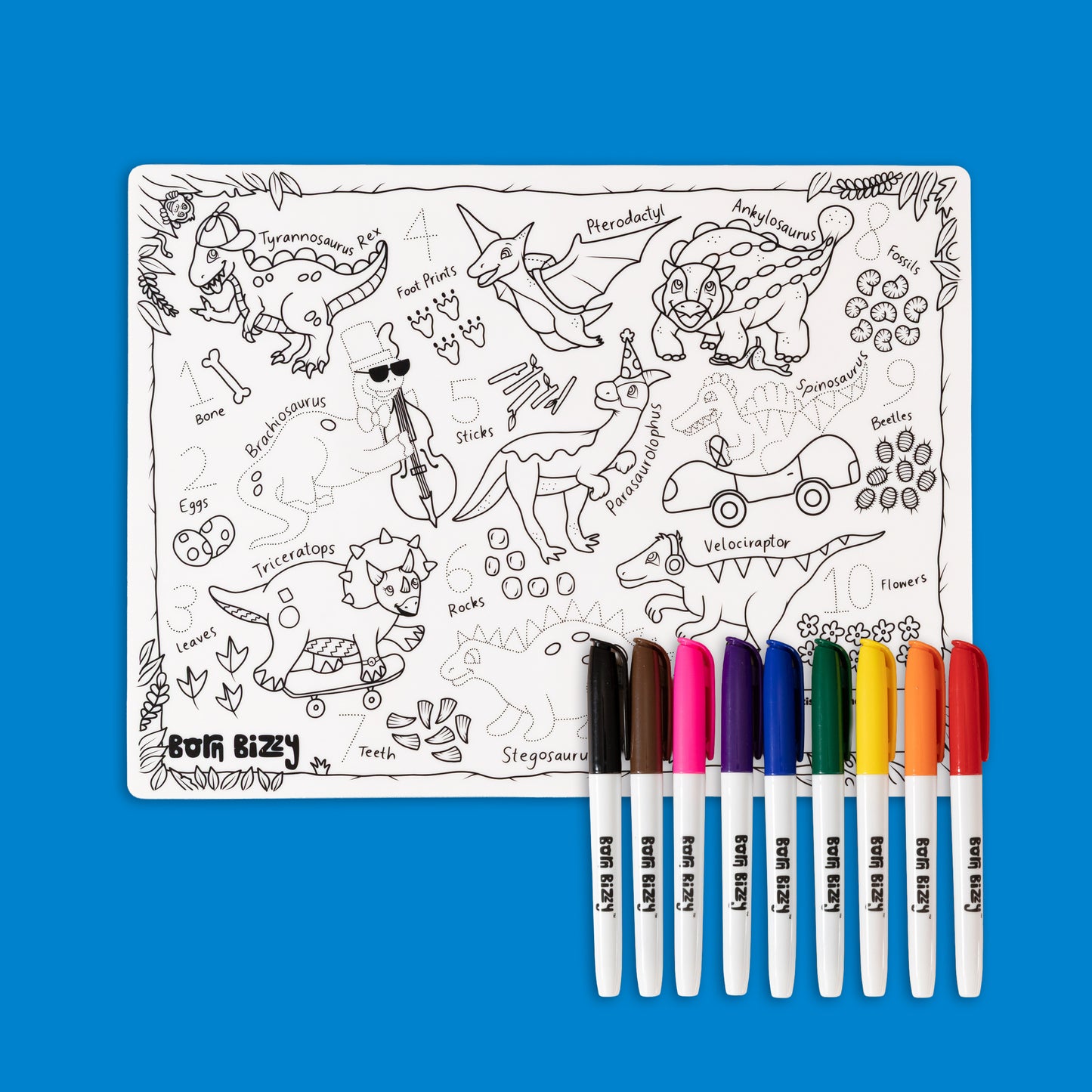 Roarsome Dinosaur Reusable Silicone Drawing Mat Set