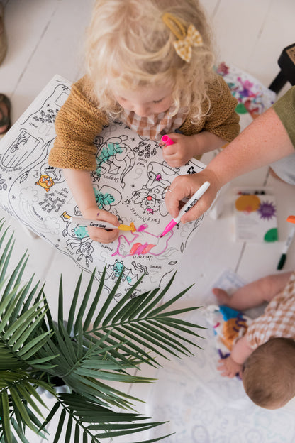 Enchanted Fairy Garden Reusable Silicone Colouring Mat Set